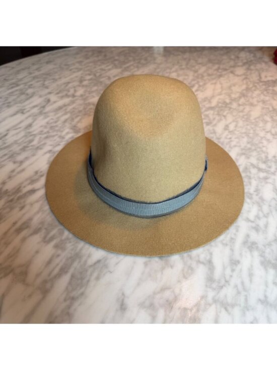 Zadig & Voltaire Neo Alabama Tan Fedora Hat With Ribbon Band - 100% Wool - Styli main image 5